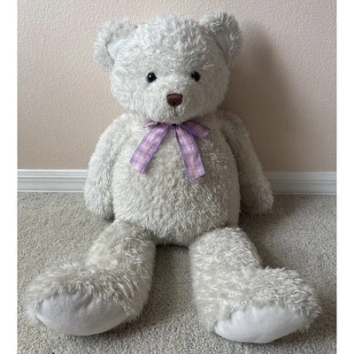 Gund Heads and Tales Jumbo White Teddy Bear Plush Soft Huggable Baby Prop Decor - Image 1 of 4