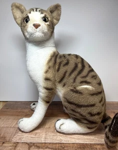 Handgefertigte Nadel gefilzte realistische Bengalkatze Kunst Skulptur mit kompliziertem Felldet - Bild 1 von 8