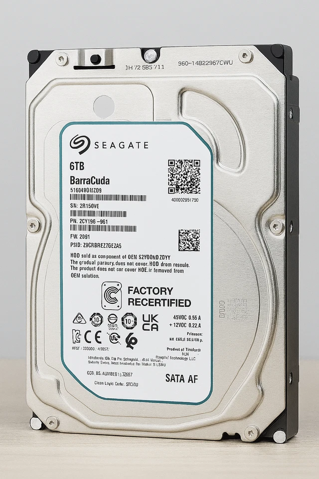 Seagate BarraCuda HDD | 6TB Festplatte | ST6000DN003 | 3,5" | 256MB Cache - Bild 1 von 1