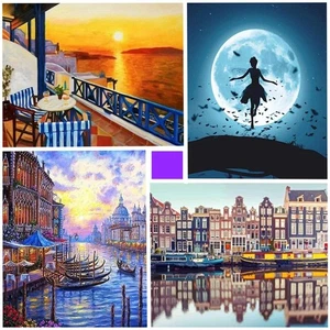 Paint By Numbers Kit For Adults & Kids DIY Oil Painting On Canvas 40x50cm - Picture 1 of 121