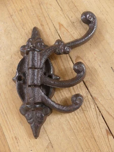 Cast Iron SWIVEL Coat Hook Hat Hooks Rack Hall Tree Restoration Antique Restor - Picture 1 of 8