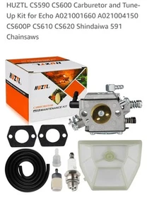 Carburetor Tune Up Kit For Echo CS-590 CS-600P CS600P Shindaiwa 591 Chainsaw - Bild 1 von 6