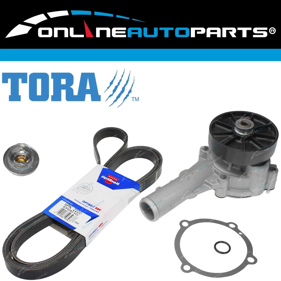 Water Pump Thermostat & Belt Kit for Ford Falcon BA BF FG 4.0L 6cyl 03~14 - image 1 of 1