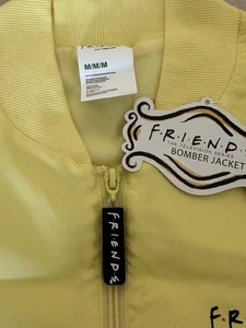 FRIENDS tv show Central Perk Yellow Bomber jacket w/pockets- New With Tags - Picture 1 of 5