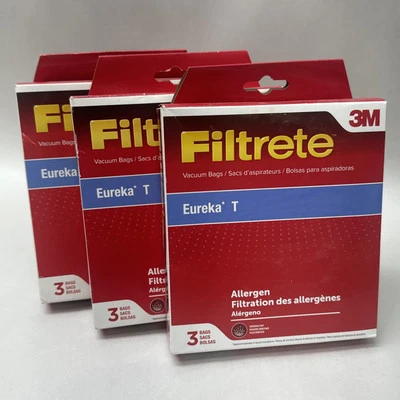 3M Filtrete Eureka Style T Allergen Vacuum Bag   # 67713A  3 packs x 3 bags (9) - Image 1 of 4