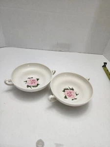 Made In America Rose-Rosa - 2 Suppenschalen mit Griffen.. - Bild 1 von 6