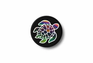 Parche insignia bordada borde impreso aplique de hierro tortuga buceo buceador - Imagen 1 de 1