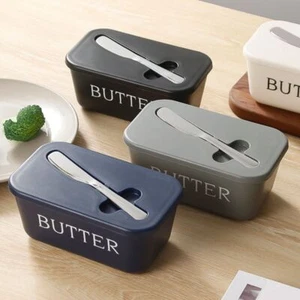 Butter Dish Box Storage Tray Container Sealed Storage Box Cheese Dish W/Lid - Picture 1 of 13