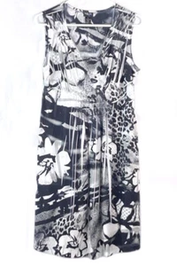 Petite Women's Style & Co Black & White Floral Dress Size PL Sleeveless - Picture 1 of 5