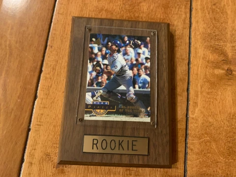 Mike Piazza Rookie Of The Year Los Angeles Dodgers 1994 Pinnacle #28 Plaque Cover