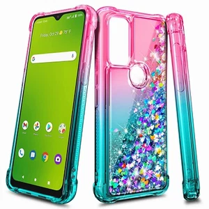 For Cricket Dream 5G / AT&T Radiant Max 5G, Glitter Liquid Protector Phone Case - Picture 1 of 18