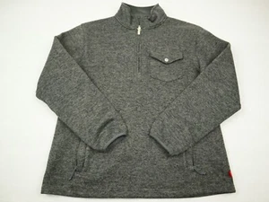 Mountain Khakis Jacket Men Large Gray Flannel 1/4 Zip Pullover Gorpcore Outdoor - Picture 1 of 9