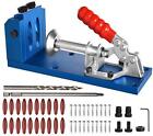Pocket Hole Jig Kit Dowel Drill Joinery Screw All-In-One Aluminum Jig Wood Tool