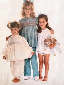 Sarah's Angel Smocking Sewing Pattern 'Baby Doll Pajamas' UNCUT Sizes 4 - 6 - 8 - Picture 1 of 3