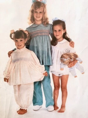 Sarah's Angel Smocking Sewing Pattern 'Baby Doll Pajamas' UNCUT Sizes 4 - 6 - 8 - Image 1 of 3