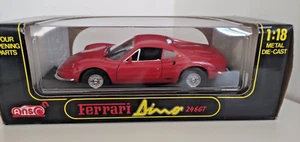 Ferrari Dino 246GT . Anson Metal Series 1/18 Scale Boxed. Red Boxed - Picture 1 of 8