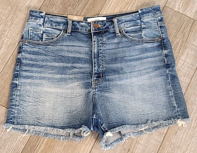 NUEVO BKE Billie Denim Pantalones Cortos Para Mujer Talla 34 Azul Jean Hebilla Envejecida Nuevo Con Etiquetas Foto 1 de 4