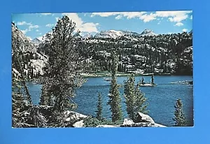 Verlorener See am Fremont Creek Vintage Wyoming Postkarte Wind River Range Bridger - Bild 1 von 2
