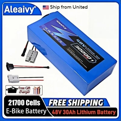 48V 30AH Lithium ion E-bikeE Battery   2000W Electric Bicycle Motor Kit 50A - Image 1 of 4