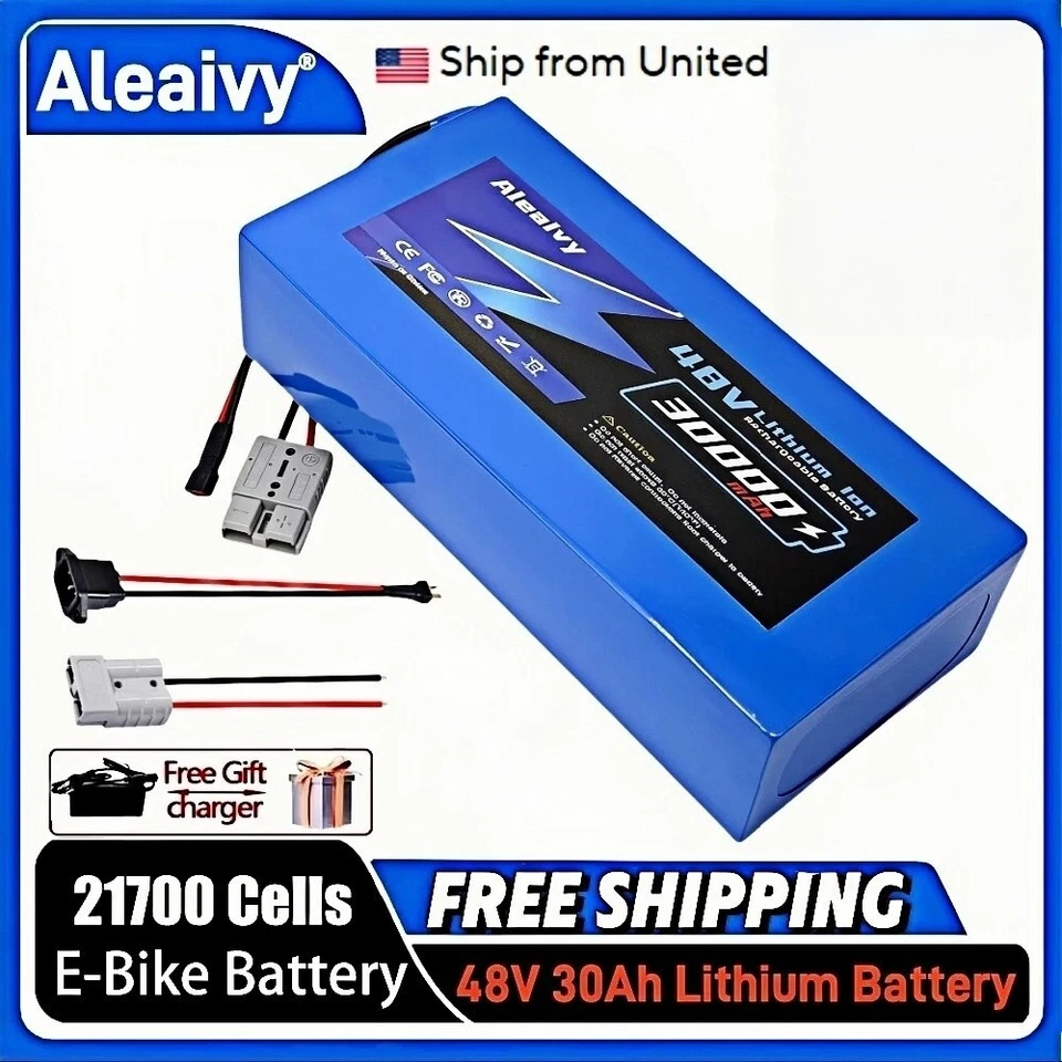 48V 30AH Lithium ion E-bikeE Battery   2000W Electric Bicycle Motor Kit 50A - Image 1 of 4