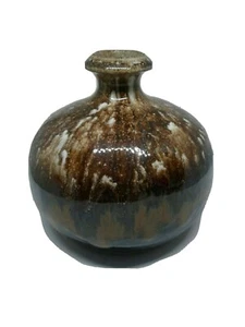 Bud vase short Art Pottery round - Picture 1 of 6