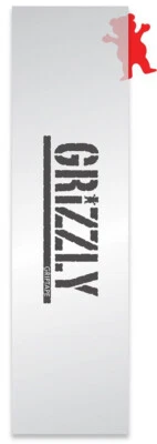 Grizzly Griptape - Clear Stamp Logo Black/Clear / Skateboard Grip Tape 9" x 33"