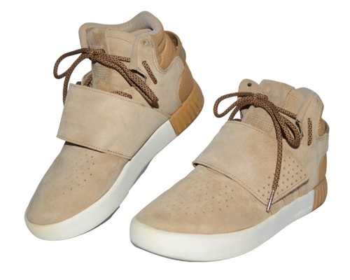 Scarpa da basket tubolare Adidas taglia 4 marrone scamosciato cinturino invasore