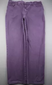 Women's 2017 Gloria Vanderbilt Amanda Jeans High Rise Straight Purple Size 16S - Picture 1 of 9