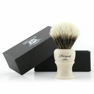 Super Sliver tip badger Hair Shaving Brush For Men with Ivory Color Brass handle - Picture 1 of 1