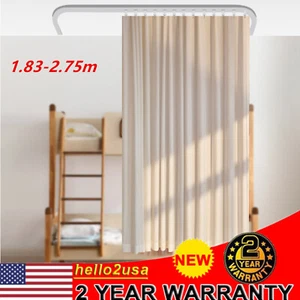 With Hooks 6-9Ft Ceiling Curtain Track Set Bendable for Home Hospital Window - Picture 1 of 17