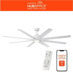 Home Decorators Kensgrove II 72 in. Smart Indoor/Outdoor Matte White Ceiling Fan - Picture 1 of 1