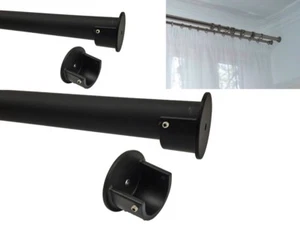 Palo tenda doppio incasso metallo occhiello completo 28mm / 19mm nero opaco - Foto 1 di 1