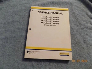 New Holland DuraSwath 425HB Draper Header Shop Service Repair Manual - Picture 1 of 2