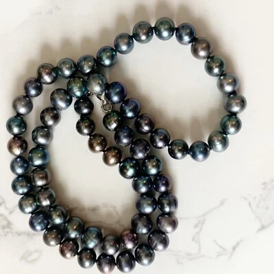 Honora Freshwater Pearl Necklace 18" Strand Multicolor 7mm Sterling Silver Clasp - Image 1 of 4