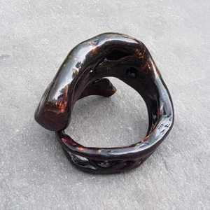 Genuine Akar Bahar Red Coral Translucent Handmade Bangle Bracelet #44 - Picture 1 of 6