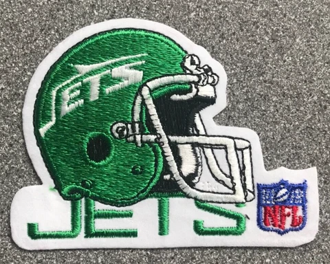 1983 ERA NEW YORK JETS NFL FOOTBALL VINTAGE 4 1/8" HELMET TEXT SHIELD TEAM PATCH Cover