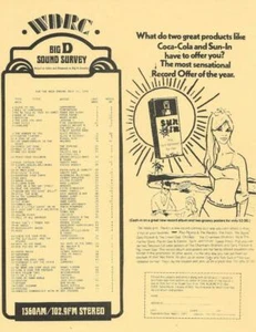 WDRC BIG D SOUND SURVEY 1970 PARA LA SEMANA QUE TERMINA EL 17 DE JULIO DE 1970, HARTFORD, CONN - Imagen 1 de 1