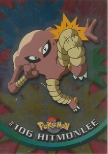 Pokemon TV Series 2 Topps - RARE #106 "Hitmonlee" Blue Logo Foil Card - Bild 1 von 1