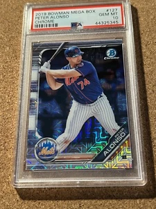 2019 Bowman Chrome Mega #127 Pete Alonso RC PSA 10 GEM MINT Grade Mojo Refractor - Picture 1 of 4