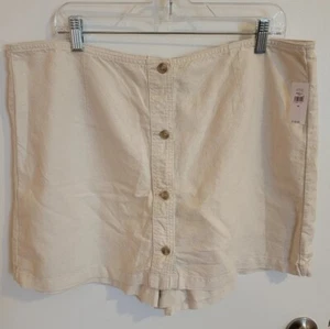 Gap Skort in front Shorts In Back Womens Size 18 XL Linen Cotton Cleangirl 90 - Foto 1 di 8