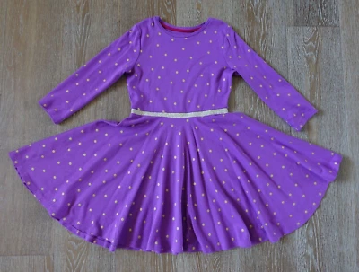 Vestido Mini Boden Niñas Púrpura Dorado Brillo Lunares Talla 11-12 Usado en Excelente Condición Foto 1 de 4