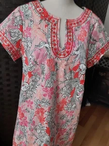 PAPPAGALLO "Neu" Gr. 16 Blumenkleid rosa/orange bestickt, seitlich Reißverschluss, gefüttert - Bild 1 von 7