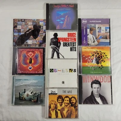 Classic Rock 10 CD Lot Journey Pink Floyd Springsteen REO Who Supertramp USED - Image 1 of 4