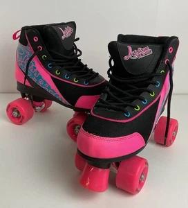 Luscious Roller Boot Quad Skates Black Pink UK 7 EU 41 - Picture 1 of 10