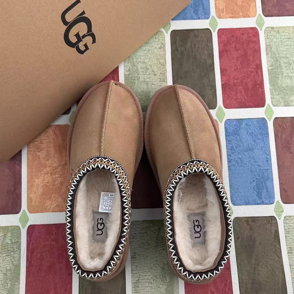 UGG Tasman II Women's Shoes Chestnut Suede Upper Wool Slippers with Box US 6-11 - Image 1 of 4