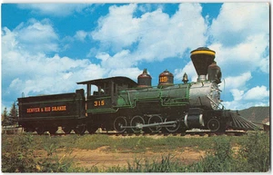 Denver & Rio Grande Narrow Gauge Train Durango Silverton 1950s Vintage Postcard - Picture 1 of 2