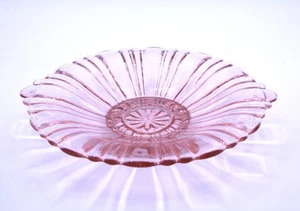 Anchor Hocking Mint Candy Dish Shallow Bowl Old Cafe Pink 8-3/4 Depression Glass - Picture 1 of 13