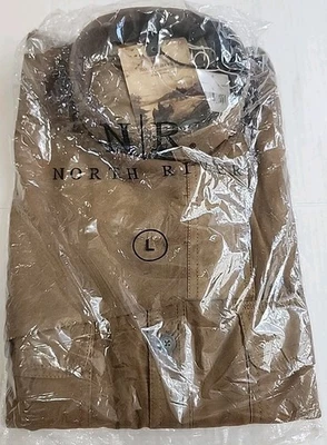¡NUEVO CON ETIQUETAS! Camisa North River Outfitters Exterior Marrón Abotonada Para Hombre Talla: L  Foto 1 de 3