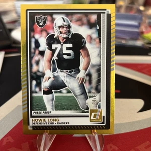 2025 Panini Donruss - Howie Long Gold Press Proof Proof 4 /50🔥🔥 Raiders - Picture 1 of 3