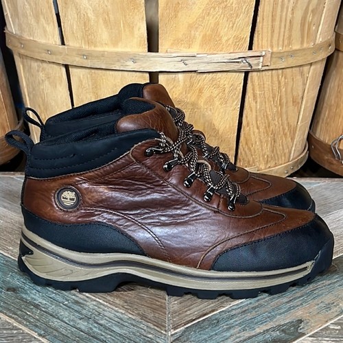 Timberland Backroads stivali da trekking impermeabili in pelle marrone con lacci da donna taglia 7